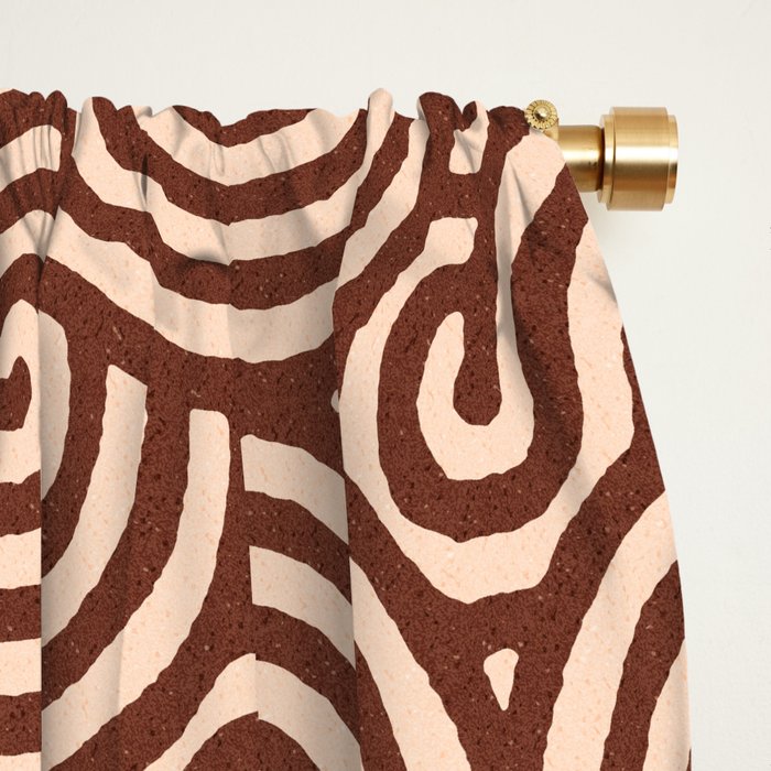 SWIRL Cacao and Almond Window Curtain Gallery Image 2