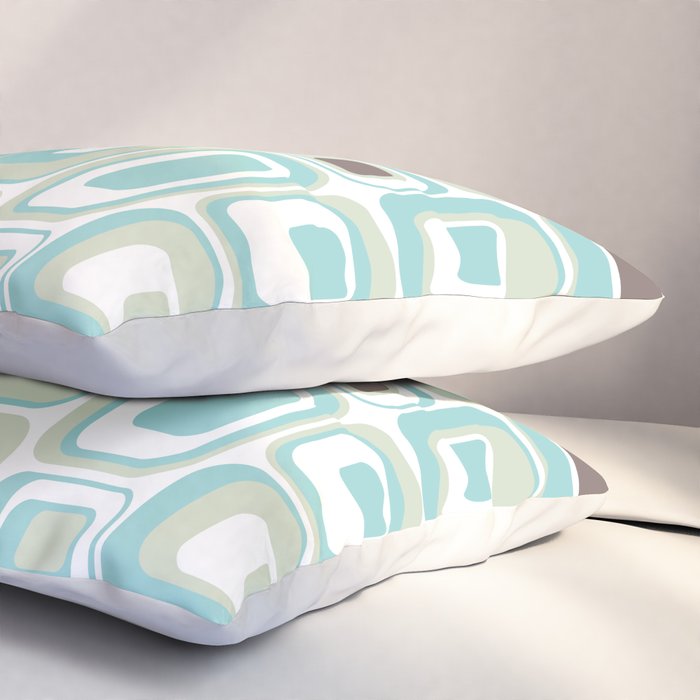 Retro Rectangles Mid Century Modern Geometric Vintage Style Pillow Sham Gallery Image 3