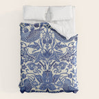 William Morris Strawberry Thief Blue & White Pattern Duvet Cover Gallery Image 6
