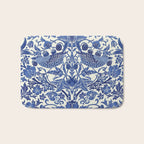William Morris Strawberry Thief Blue & White Pattern Bath Mat Gallery Image 1
