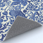 William Morris Strawberry Thief Blue & White Pattern Rug Gallery Image 4