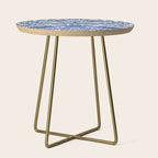 William Morris Strawberry Thief Blue & White Pattern Side Table Gallery Image 1