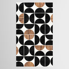 Mid-Century Modern Pattern No.1 - Concrete and Wood Tablecloth Gallery Image 2