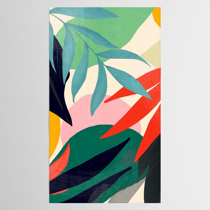 Abstract Art Tropical Leaves 42 Tablecloth Gallery Image 2