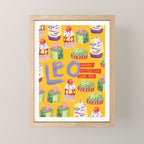 Leo Birthday Treats in Orange | Zodiac Series Mini Art Print Gallery Image 1