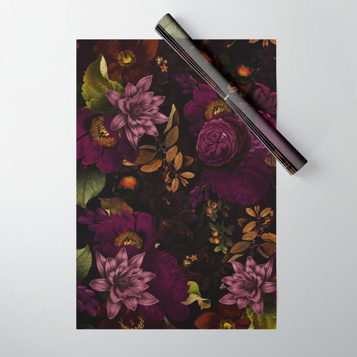 Magical Vintage Night Garden Wrapping Paper Gallery Image 1