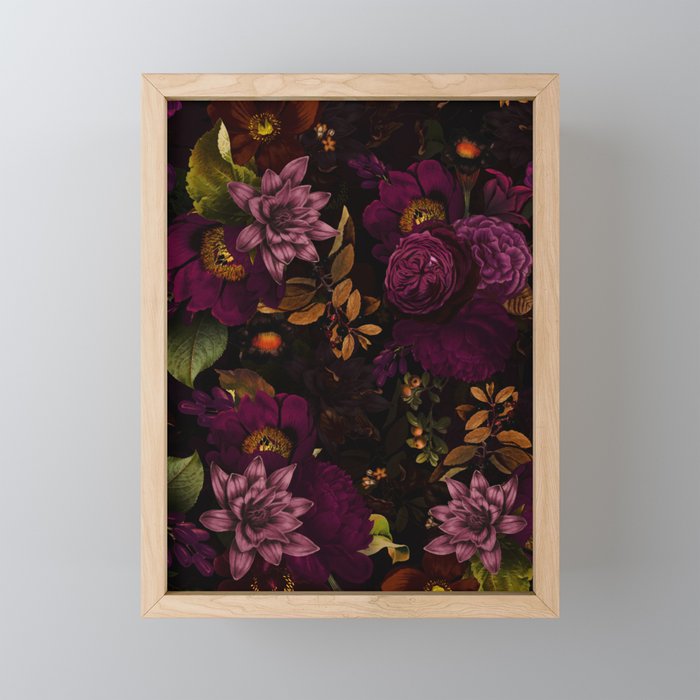 Magical Vintage Night Garden Mini Art Print Gallery Image 1