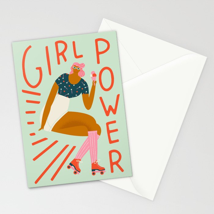 Roller skating girl Stationery Card Gallery Image 2