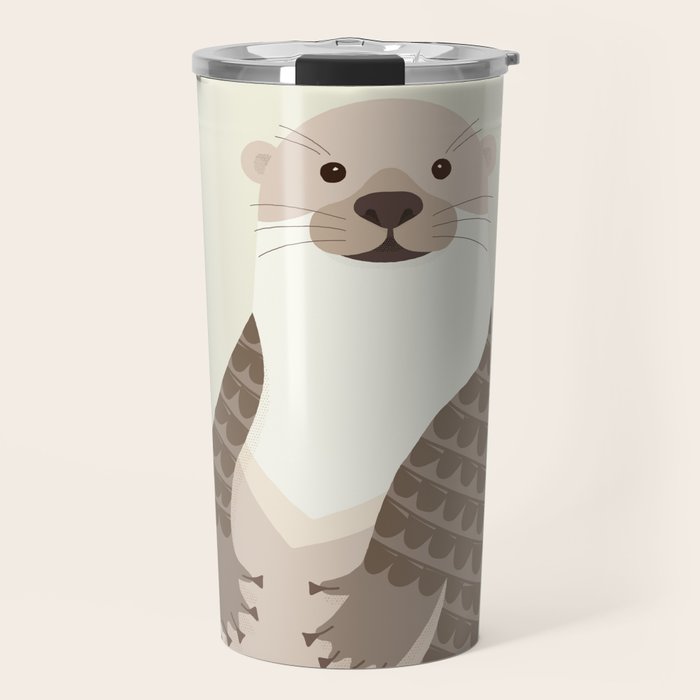 Whimsical Otter Travel Mug Gallery Image 1