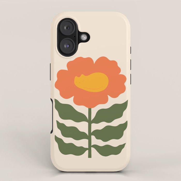 Cat and Plant 60 iPhone Case Gallery Image 1