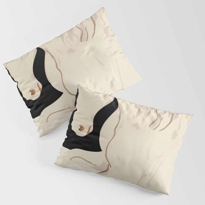 Minimal Abstract Art Horse 2 Pillow Sham Gallery Image 1