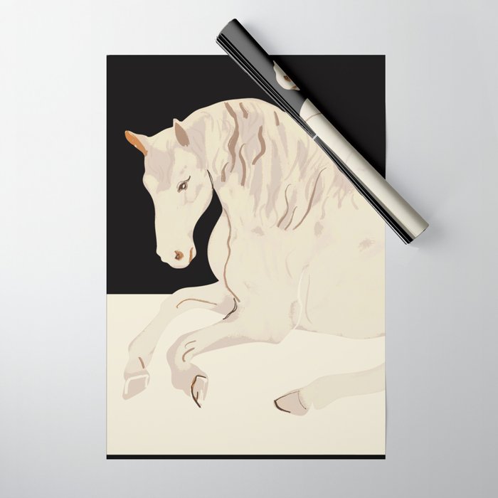 Minimal Abstract Art Horse 2 Wrapping Paper Gallery Image 1
