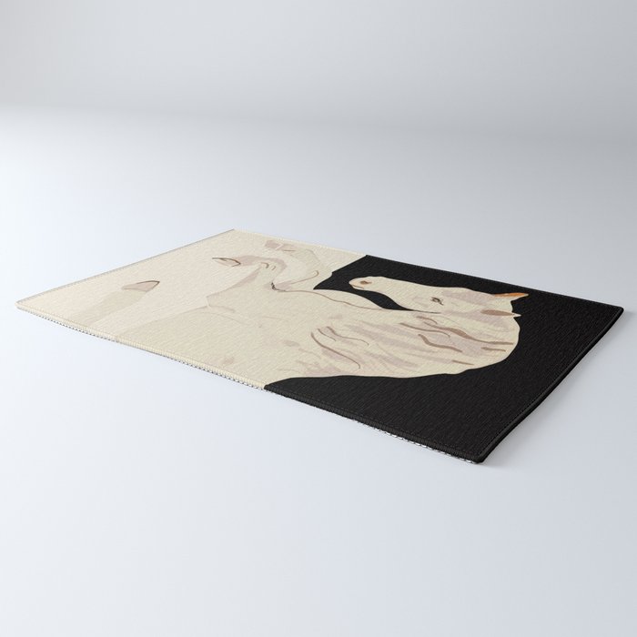 Minimal Abstract Art Horse 2 Rug Gallery Image 3