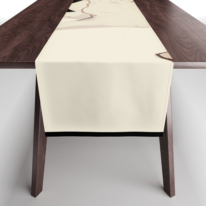 Minimal Abstract Art Horse 2 Table Runner Gallery Image 1