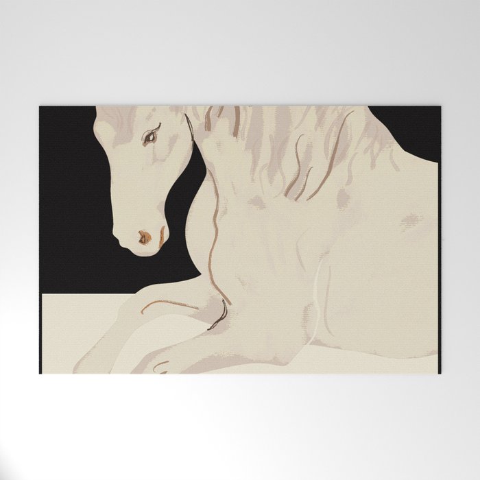 Minimal Abstract Art Horse 2 Welcome Mat Gallery Image 1