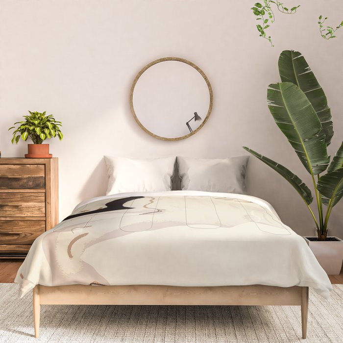 Minimal Abstract Art Horse 2 Comforter Gallery Image 3