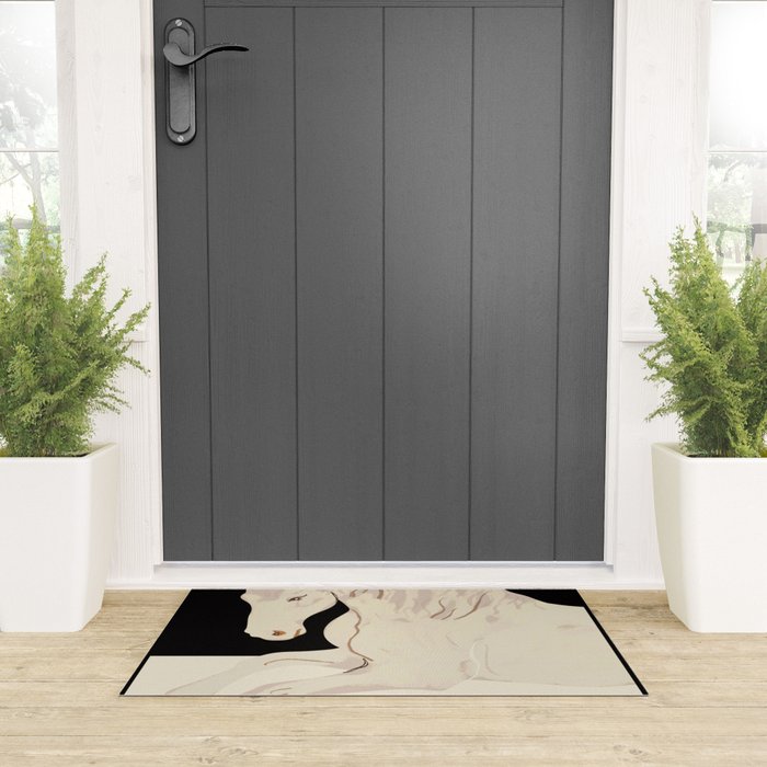 Minimal Abstract Art Horse 2 Welcome Mat Gallery Image 3