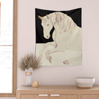 Minimal Abstract Art Horse 2 Wall Tapestry Gallery Image 2