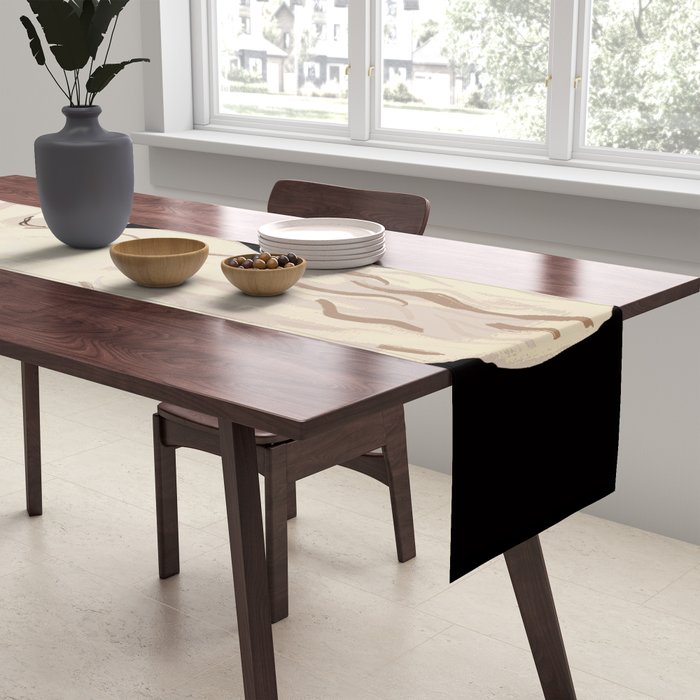 Minimal Abstract Art Horse 2 Table Runner Gallery Image 2