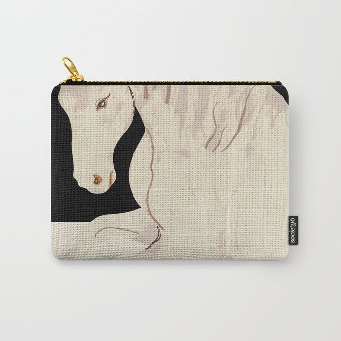 Minimal Abstract Art Horse 2 Carry All Pouch Gallery Image 1