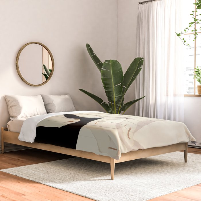 Minimal Abstract Art Horse 2 Comforter Gallery Image 2