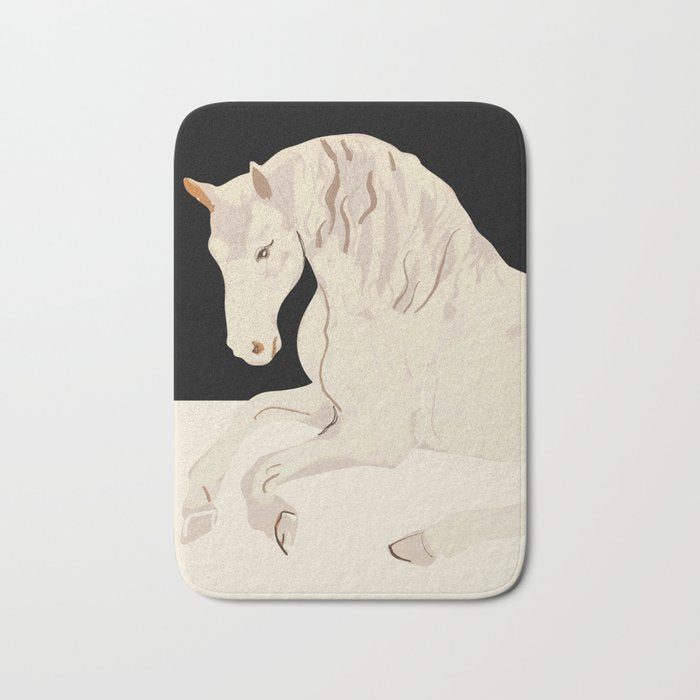 Minimal Abstract Art Horse 2 Bath Mat Gallery Image 1