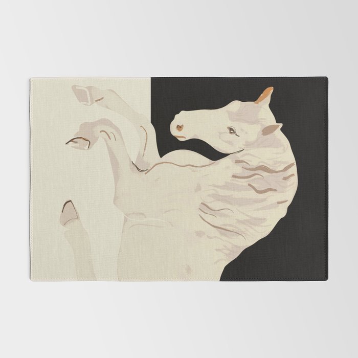 Minimal Abstract Art Horse 2 Rug Gallery Image 2