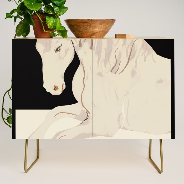 Minimal Abstract Art Horse 2 Credenza Gallery Image 1