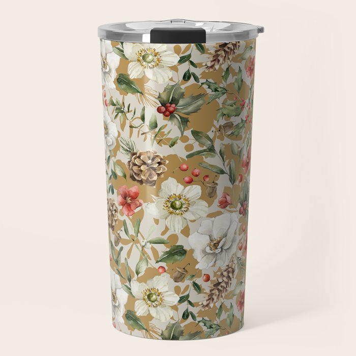 Winter flowers WP1 Travel Mug Gallery Image 1