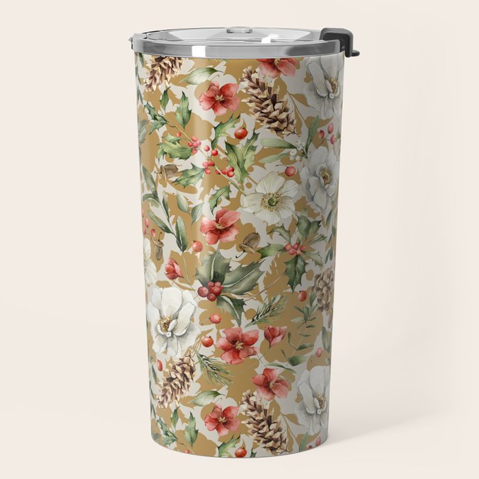 Winter flowers WP1 Travel Mug Gallery Image 2
