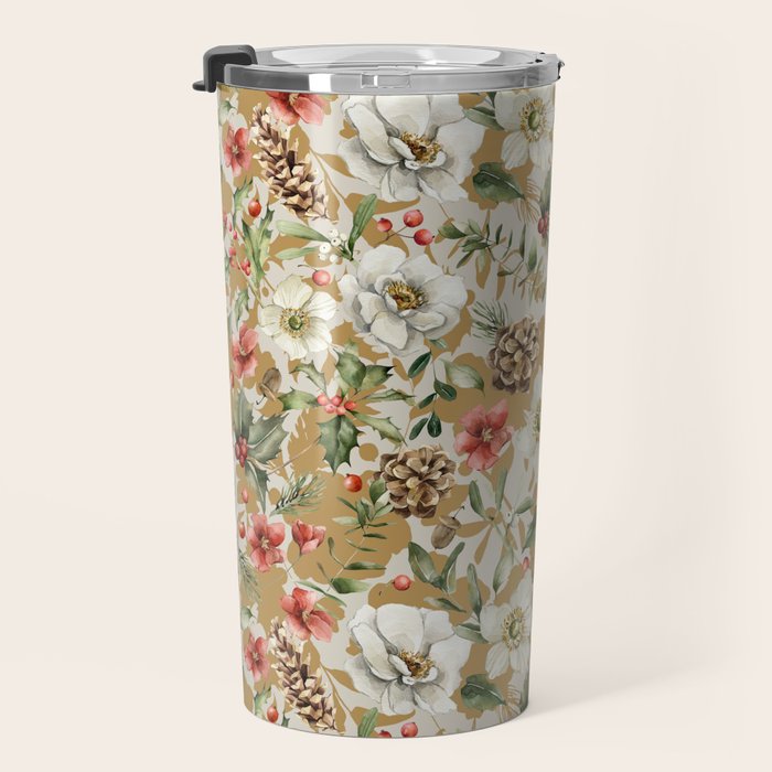Winter flowers WP1 Travel Mug Gallery Image 3