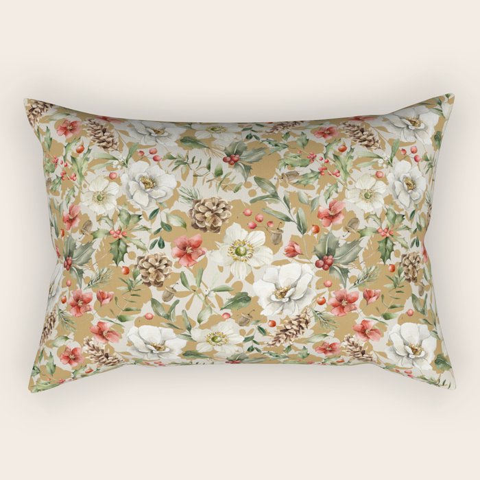 Winter flowers WP1 Rectangular Pillow Gallery Image 1