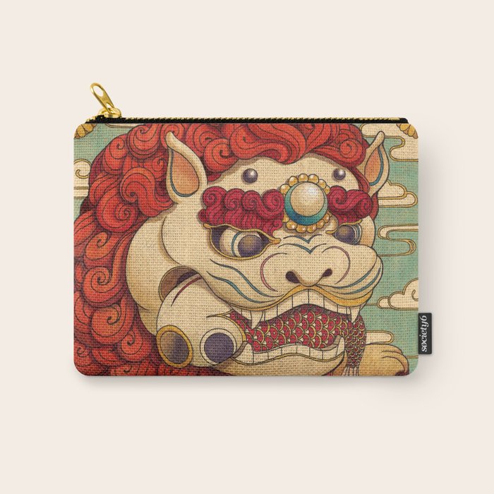 Chinese Lion Carry All Pouch Gallery Image 1