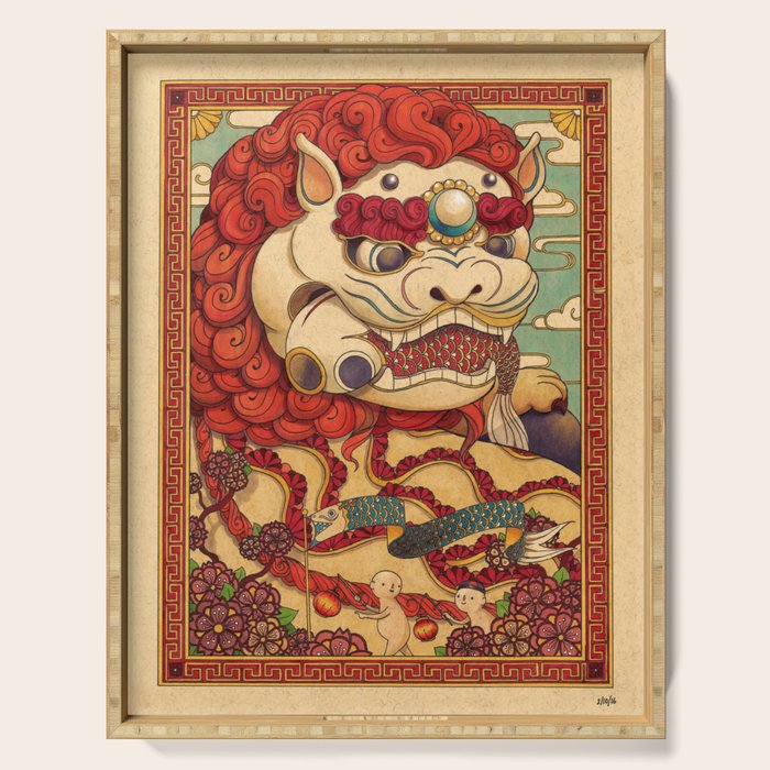 Chinese Lion Serving Tray Gallery Image 1