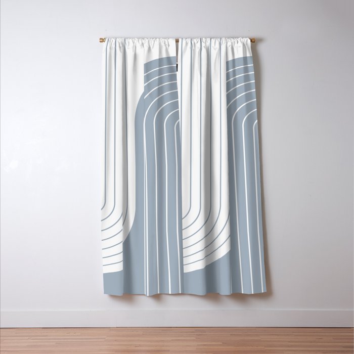 Two Tone Line Curvature LXVI Window Curtain Gallery Image 3