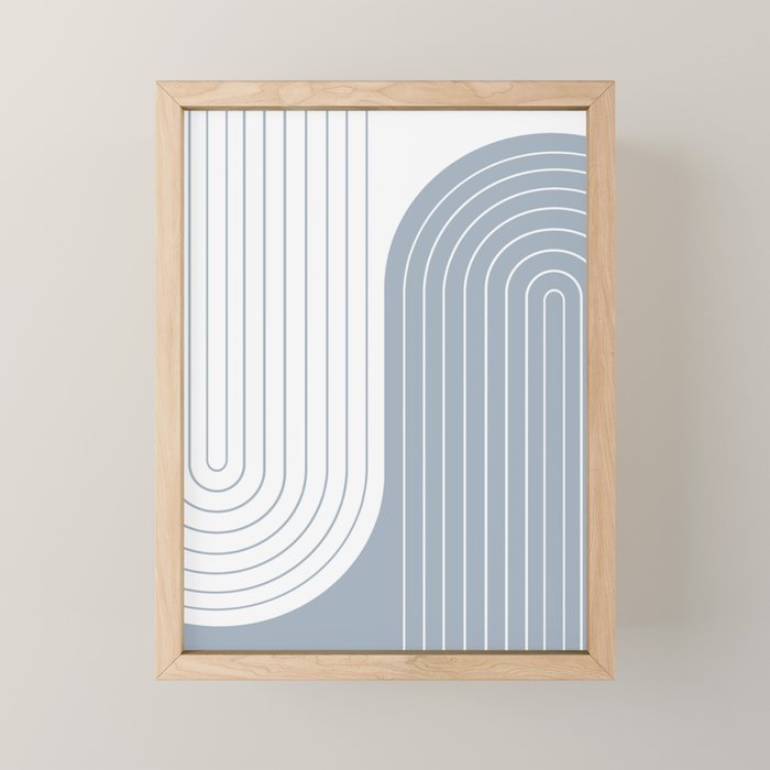 Two Tone Line Curvature LXVI Mini Art Print Gallery Image 1