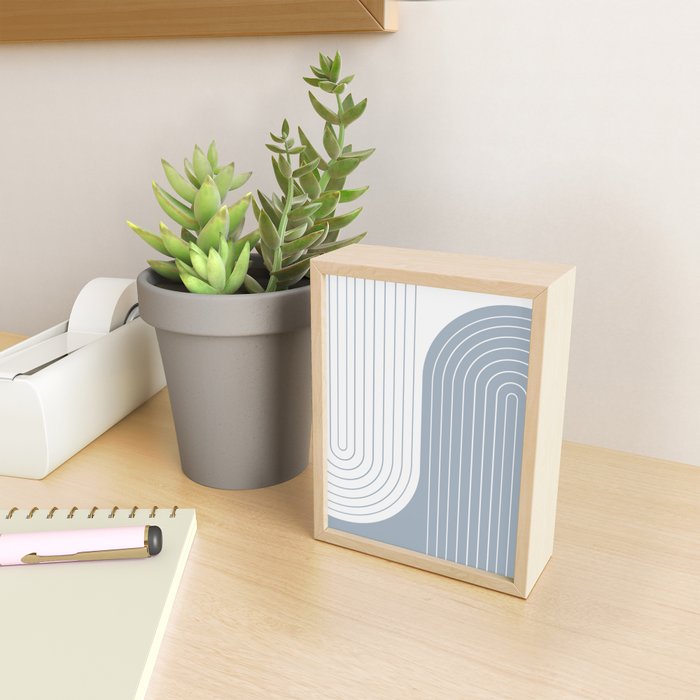 Two Tone Line Curvature LXVI Mini Art Print Gallery Image 2