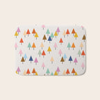 Pastel Triangle Trees: Cozy Winter Vibes with Modern Charm Bath Mat Gallery Image 1