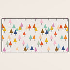 Pastel Triangle Trees: Cozy Winter Vibes with Modern Charm Desk Mat Gallery Image 3