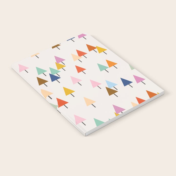 Pastel Triangle Trees: Cozy Winter Vibes with Modern Charm Notebook Gallery Image 1
