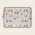 Pastel Triangle Trees: Cozy Winter Vibes with Modern Charm Laptop Sleeve Gallery Image 1