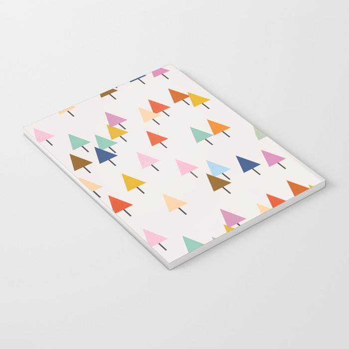 Pastel Triangle Trees: Cozy Winter Vibes with Modern Charm Notebook Gallery Image 3