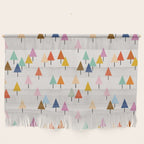 Pastel Triangle Trees: Cozy Winter Vibes with Modern Charm Wall Hanging Gallery Image 1