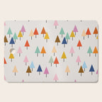 Pastel Triangle Trees: Cozy Winter Vibes with Modern Charm Cutting Board Gallery Image 1