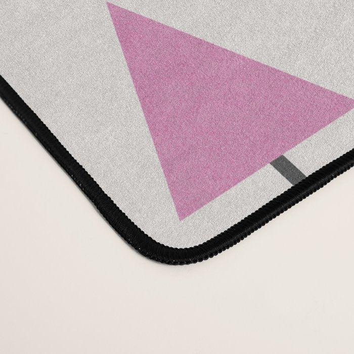 Pastel Triangle Trees: Cozy Winter Vibes with Modern Charm Desk Mat Gallery Image 4