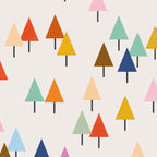 Pastel Triangle Trees: Cozy Winter Vibes with Modern Charm Coffee Mug Gallery Image 2