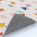 Pastel Triangle Trees: Cozy Winter Vibes with Modern Charm Rug Gallery Image 4