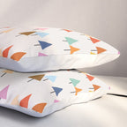 Pastel Triangle Trees: Cozy Winter Vibes with Modern Charm Pillow Sham Gallery Image 3