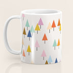Pastel Triangle Trees: Cozy Winter Vibes with Modern Charm Coffee Mug Gallery Image 3