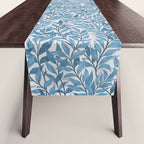 Romantic Botanica - Foliage in Light Blue Table Runner Gallery Image 1